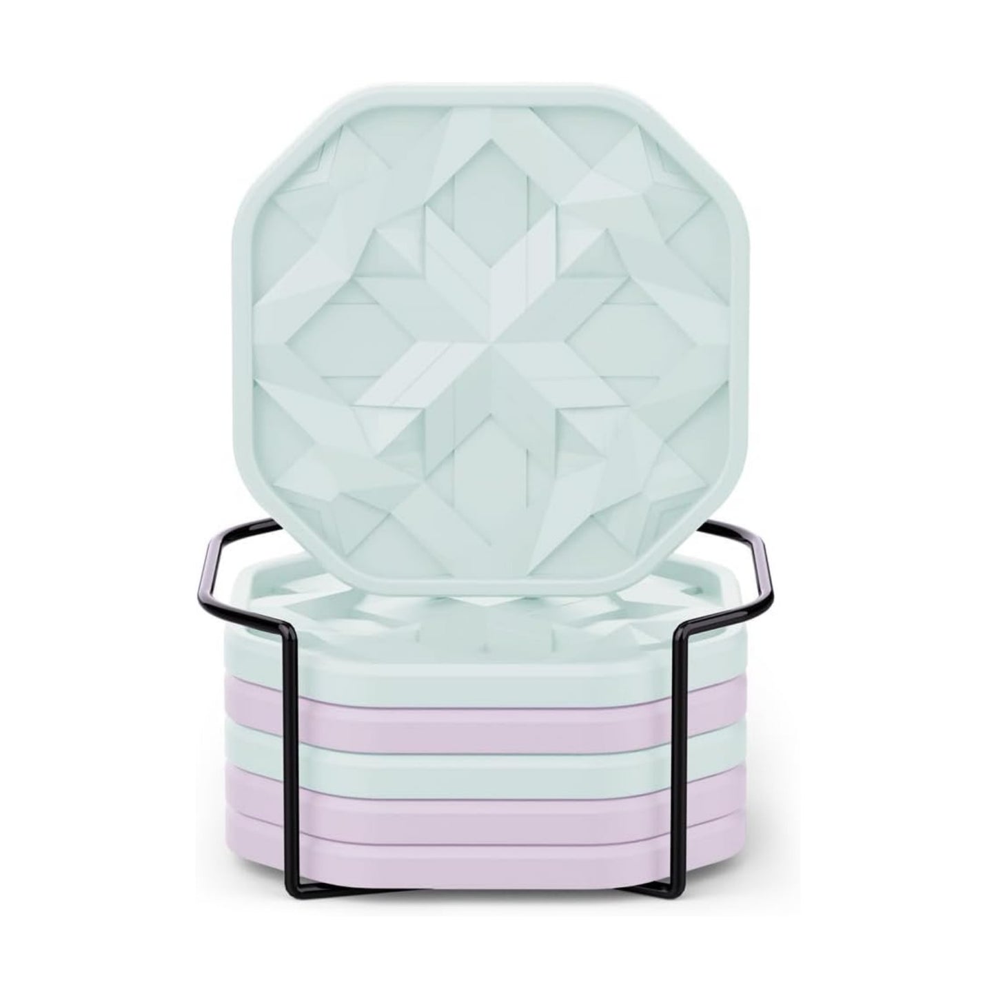 Tailored Holder / Modern Home Bar or Aesthetic / W/ Holder / 12. Mint and Lavender / Set of 6