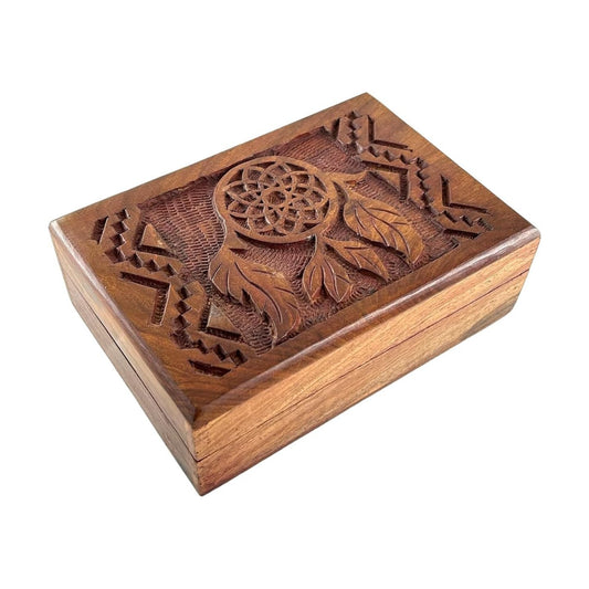 Wooden Mini Jewellery Box / Dream Catch