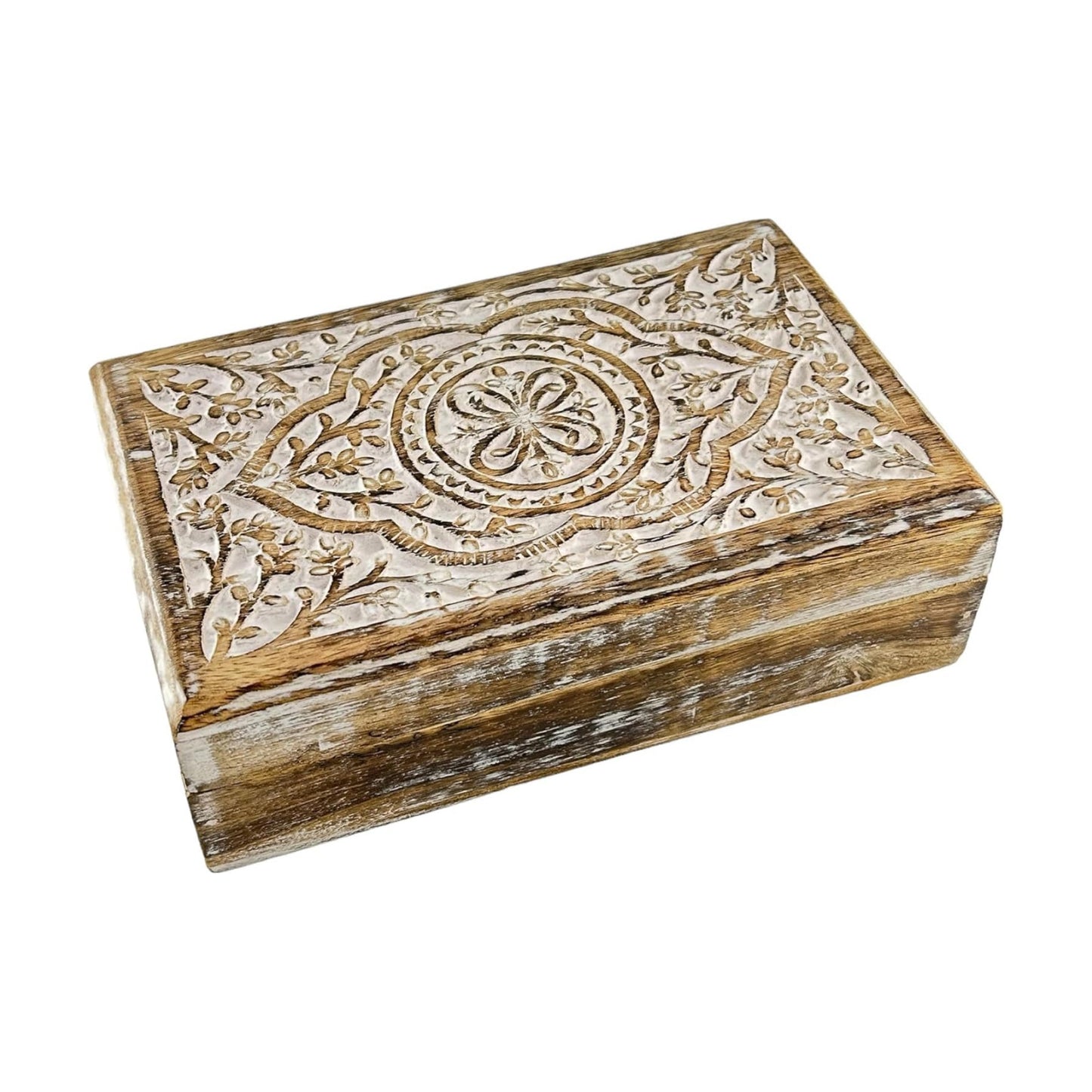 Wooden Mini Jewellery Box Floral Design-Trinket Box for Ladies-Jewellery Storage / Butterfly