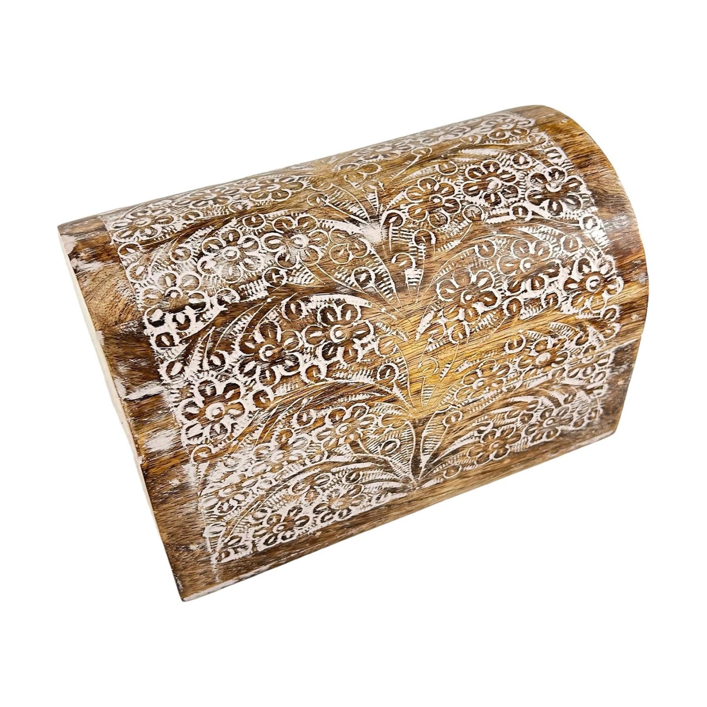 Wooden Semicircular Curved Jewellery Box Design-Trinket Box Ladies-Jewellery Storage / Floral