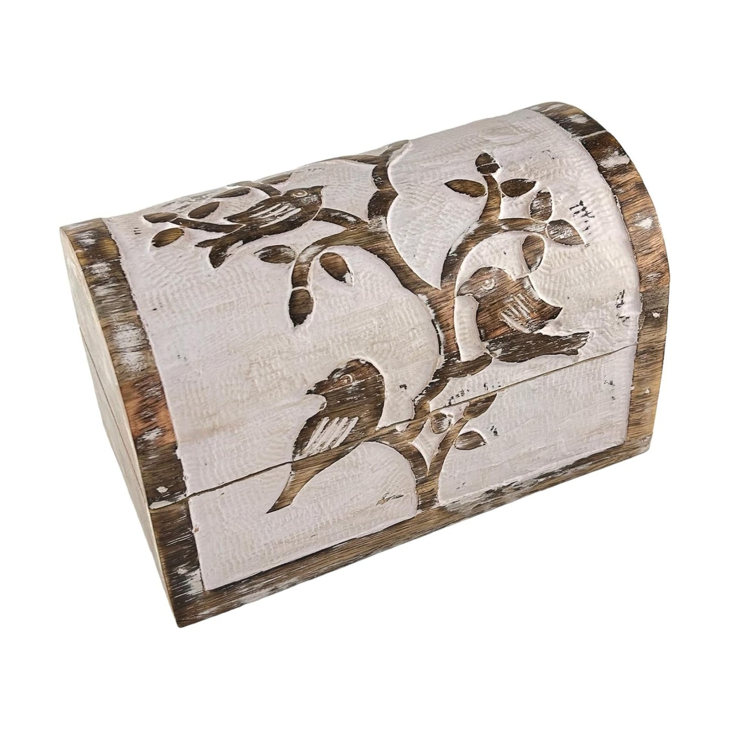 Wooden Semicircular Curved Jewellery Box Design-Trinket Box Ladies-Jewellery Storage / Bird