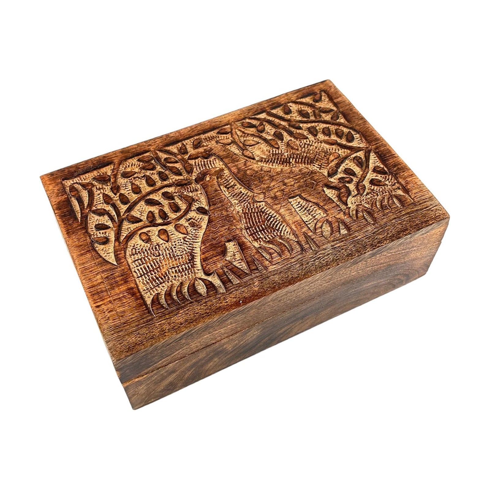 Wooden Mini Jewellery Box & Tree Design-Trinket Box for Ladies-Jewellery Storage / Giraffe