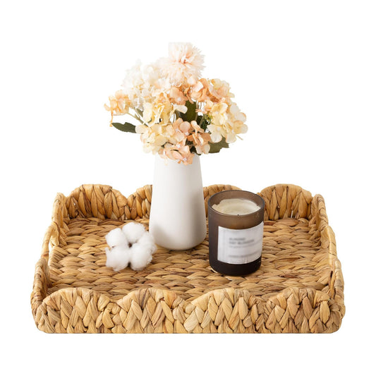 Rattan Serving Trays / 15.8 x 11.5 x 2.8 / Natural