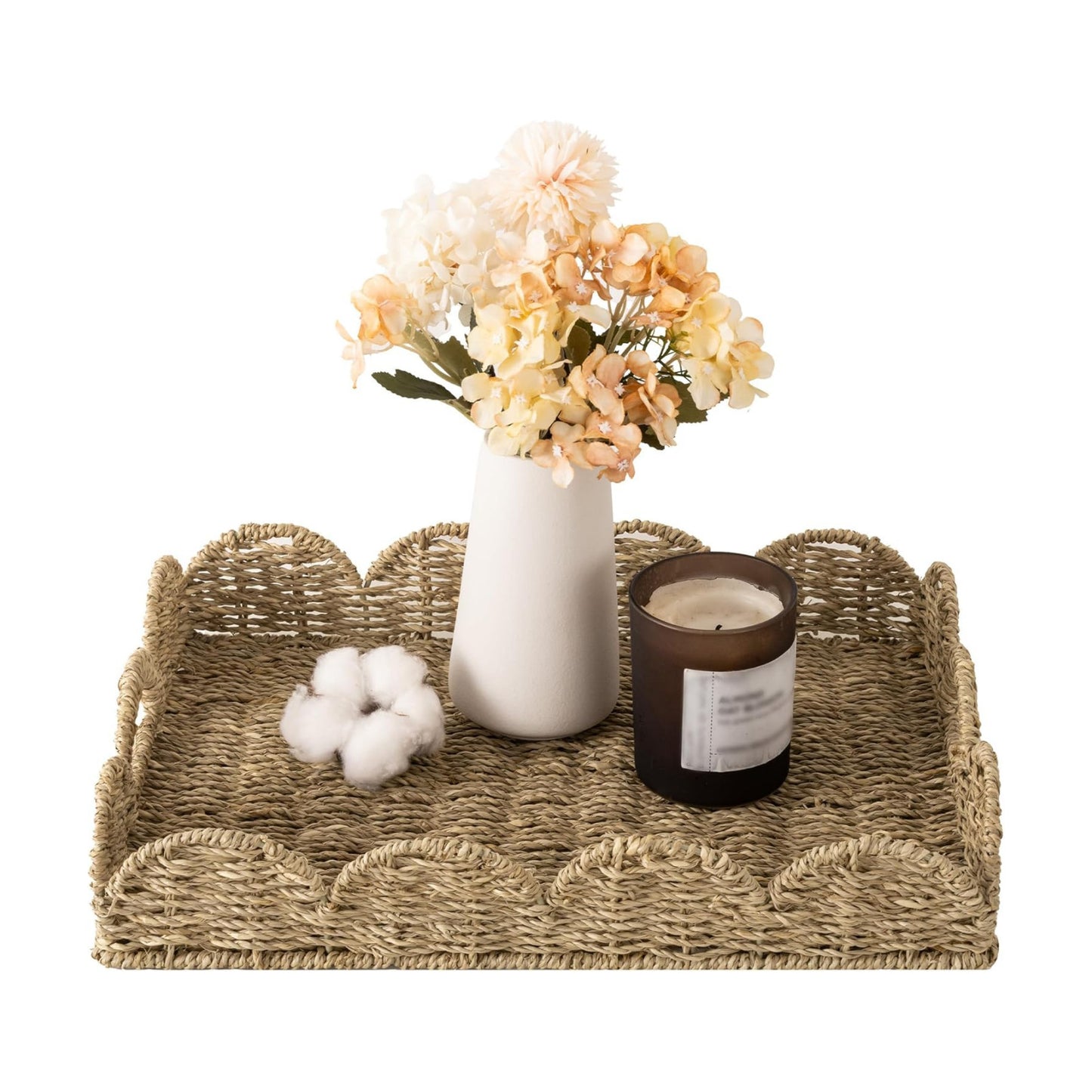 Rattan Serving Trays / 15.8 x 11.5 x 2.8 / Natural