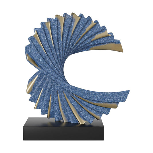 Resin Statue Home Decor Abstract Statues Office Desk Decor / Blue / Wave Statue