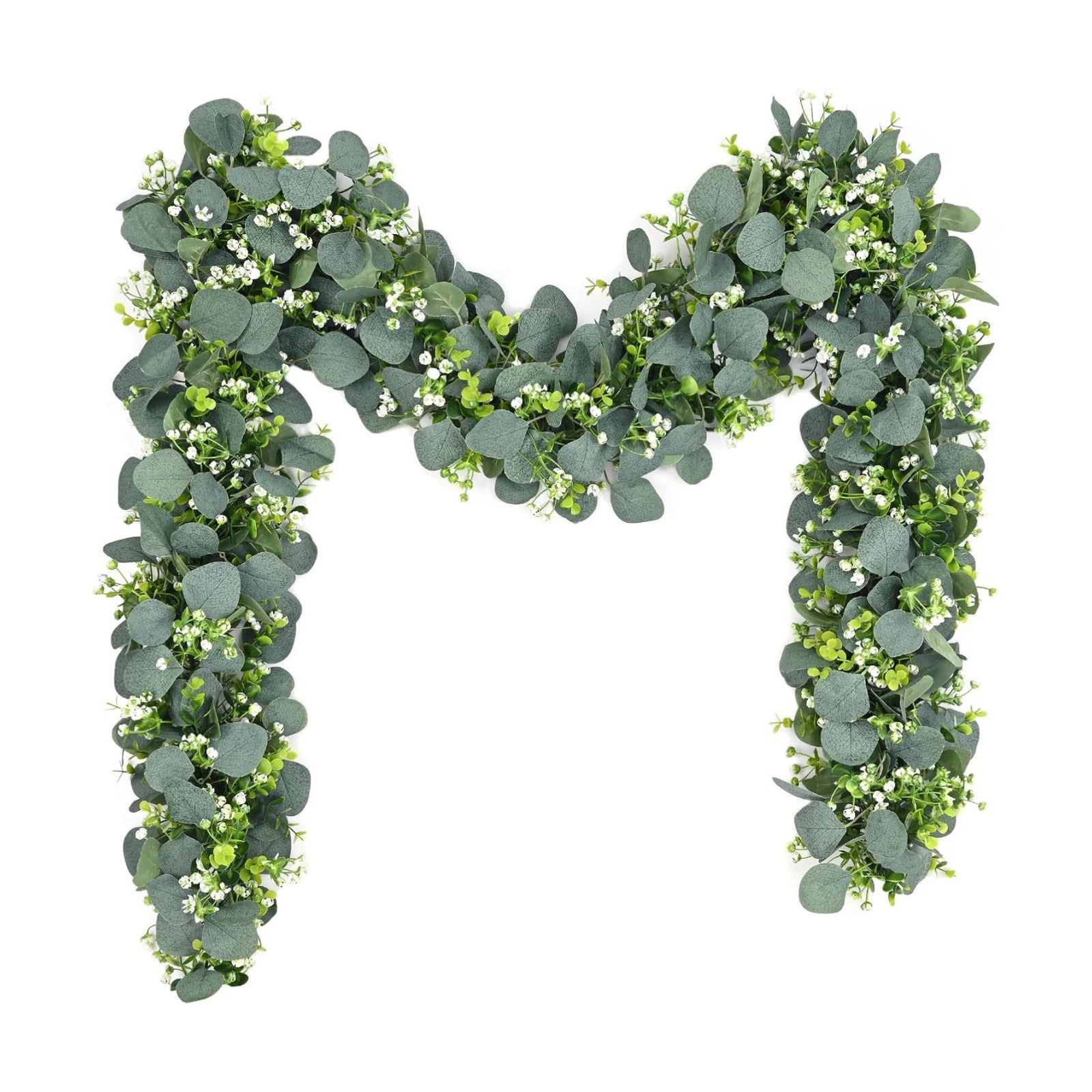 Garland / Flowers / Eucalyptus Garland / Green / 5.9 Inch / Set of 2