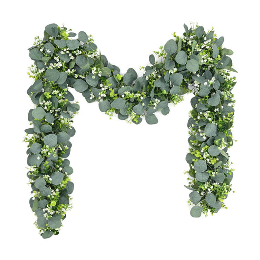 Garland / Flowers / Eucalyptus Garland / Green / 5.9 Inch / Set of 2