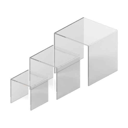 Small Plastic Squared Perfume Stands / SQU-125 2pk
