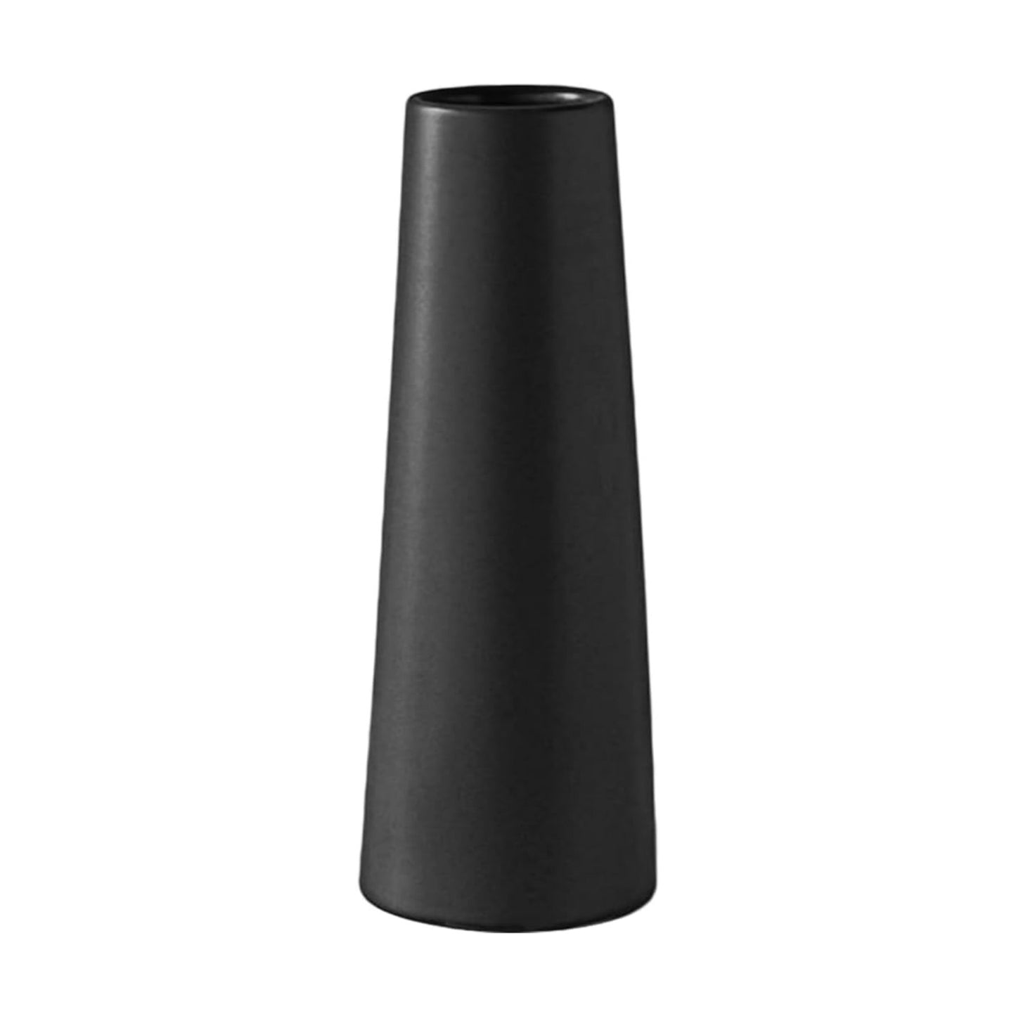 Ceramic Vase / Modern Rustic Table Vase for Pampas Grass / Large: 10 Inches / Black / 10 Inch