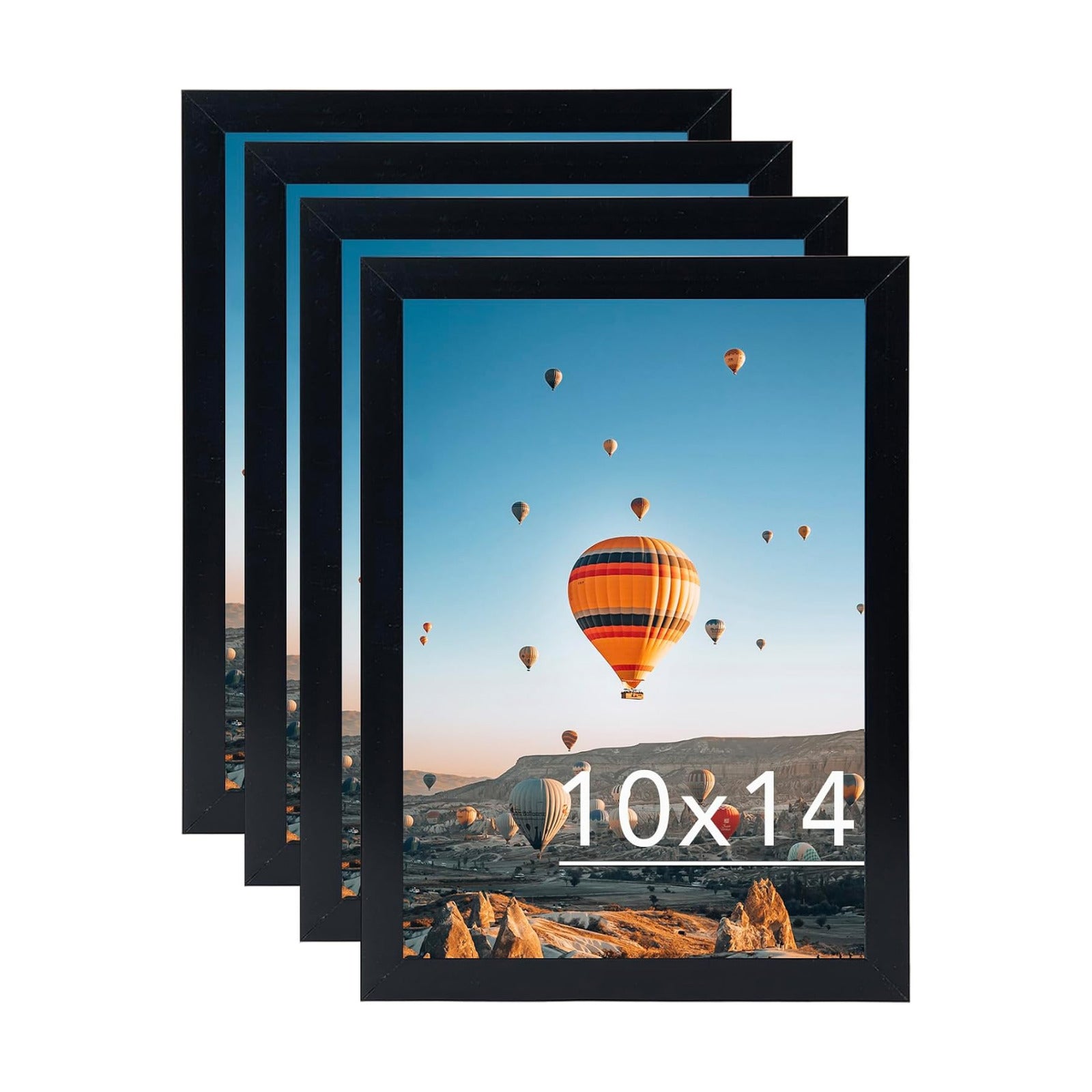 JCJMY 10x14 Picture Frame Set of 4 Black for 30 x 40cm Diamond Painting Art, Wall Mounting Horizontally or Vertically