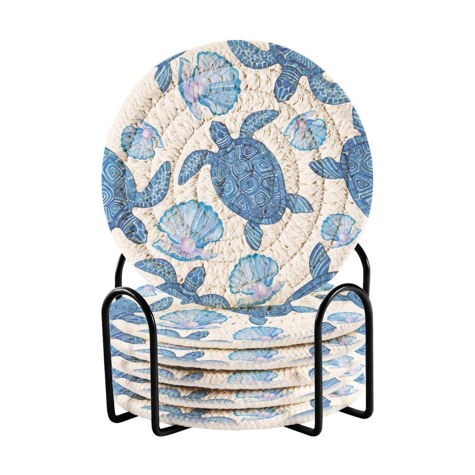 Holder / Absorbent Cotton Woven Coaster / Gary / Set of 6