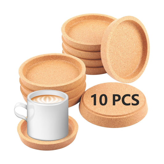 Protect Your Table from Beverage Leak-Proof Cork Cup Holder Bulk / Set of 10