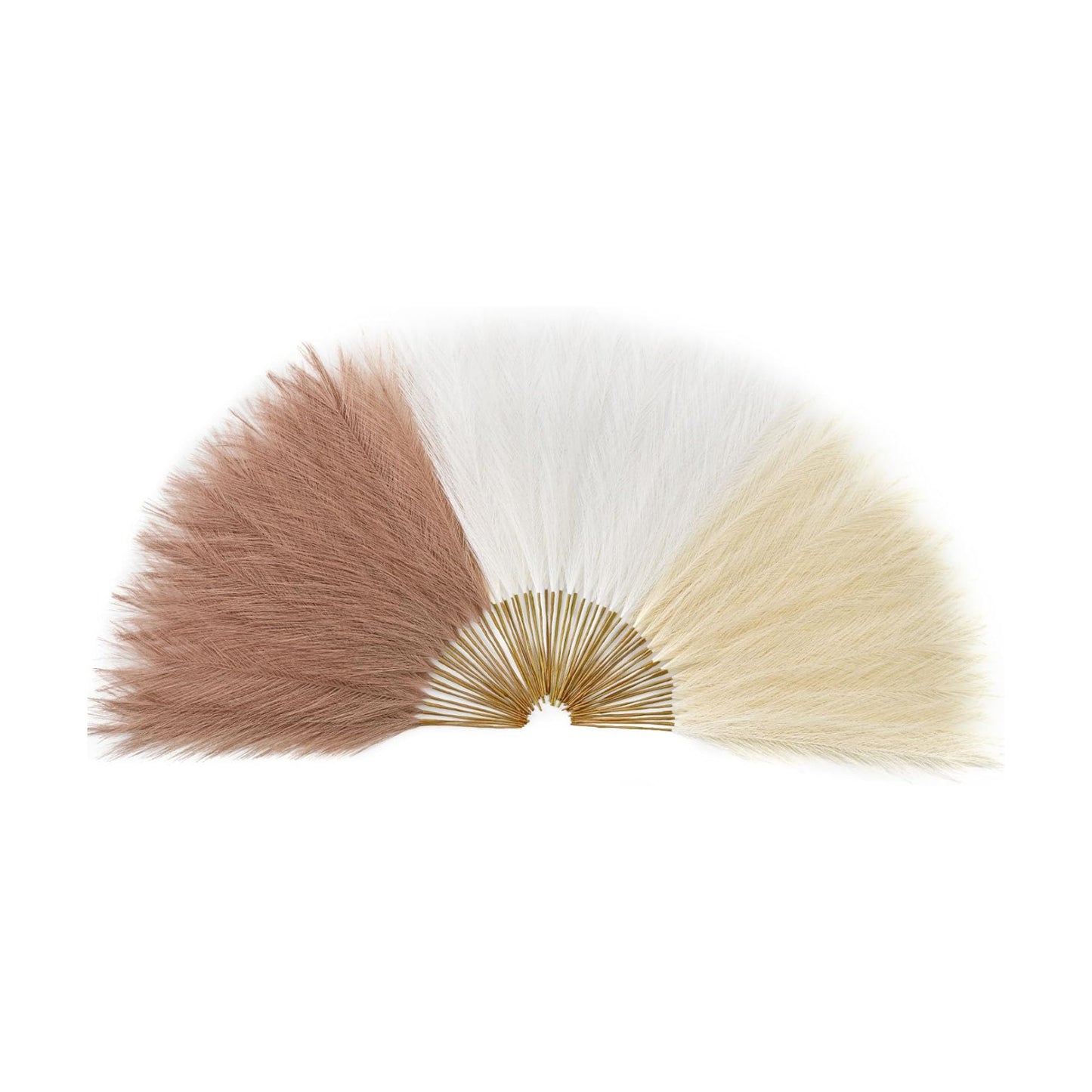 Faux Pampas Grass Bulk Boho Decor / G Ivory & Beige & Sand / Set of 60