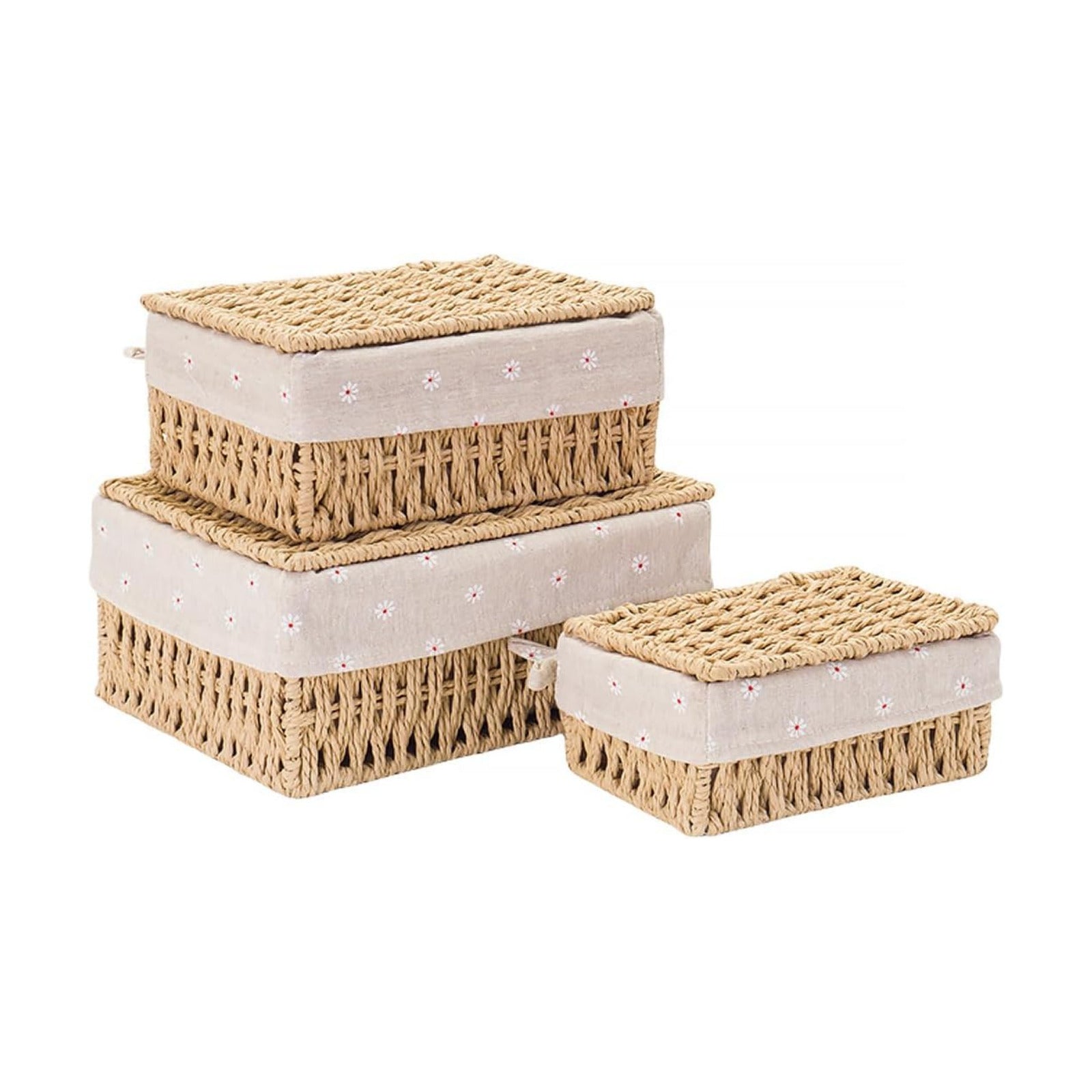GIB Small Wicker Storage Baskets / Beige