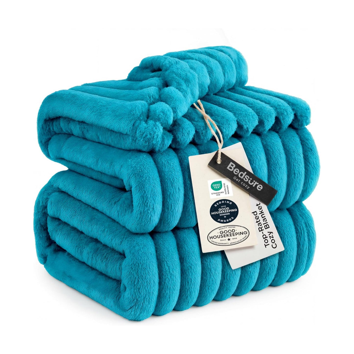 Bedsure Soft King Size Blankets for Bed Teal 108"x90"