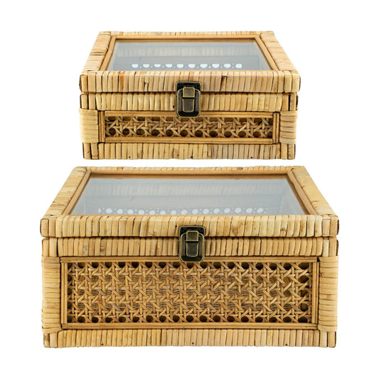 Wicker Decorative Bins / Set of 2