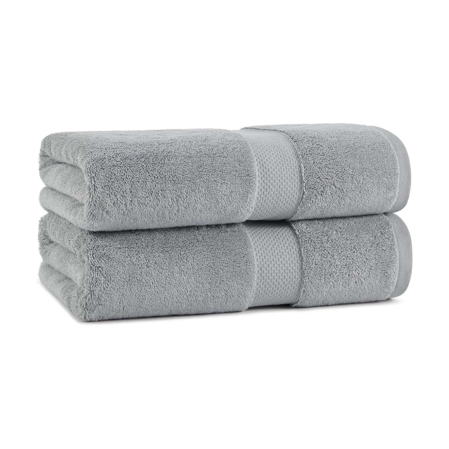 Aston & Arden Luxury Egyptian Cotton Bath Towels, Pack of 2, 600 GSM Plush Soft Absorbent Bathroom Towels for Spa or