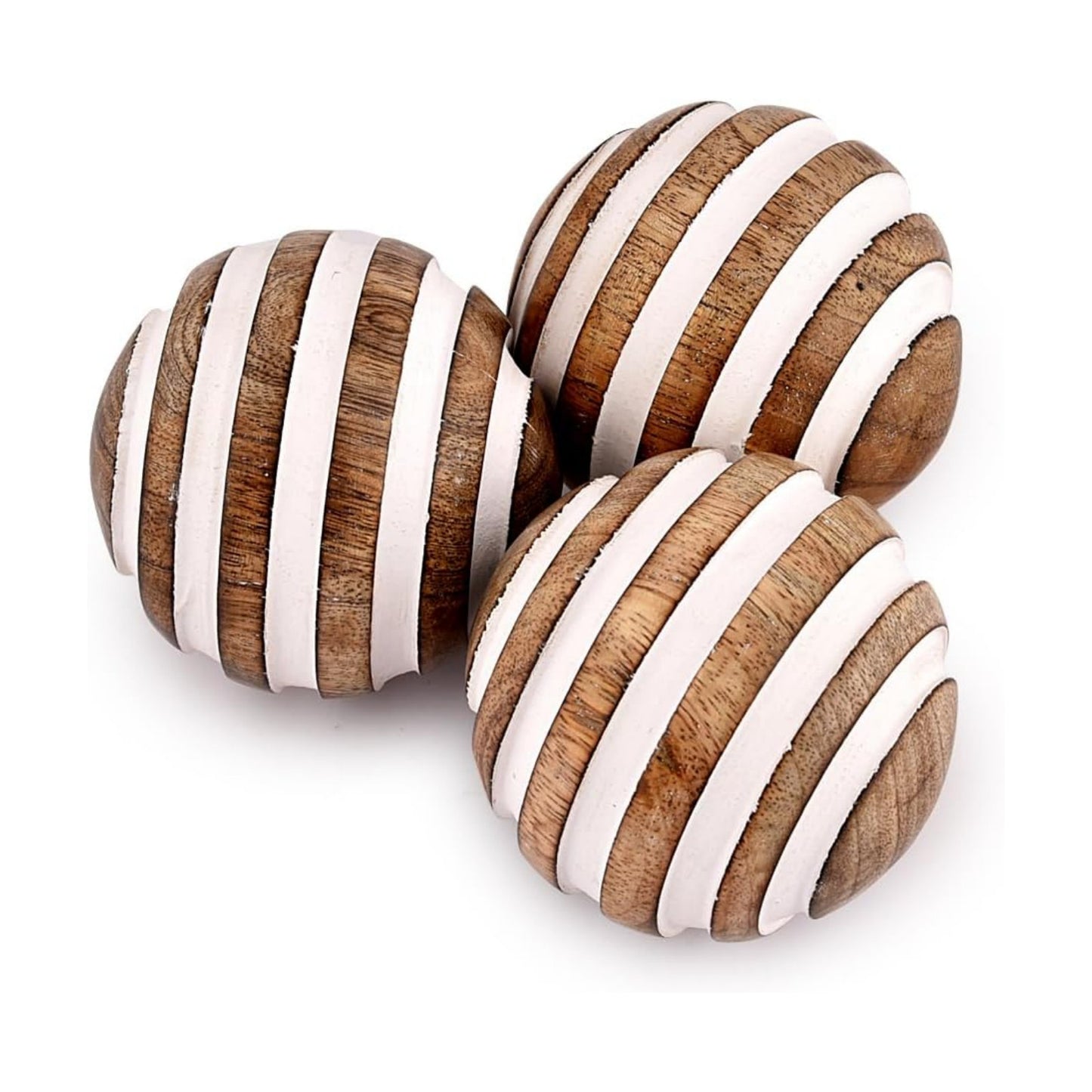 Decorative Balls Mango Wood for Centerpiece or Individual Use for Use in Living