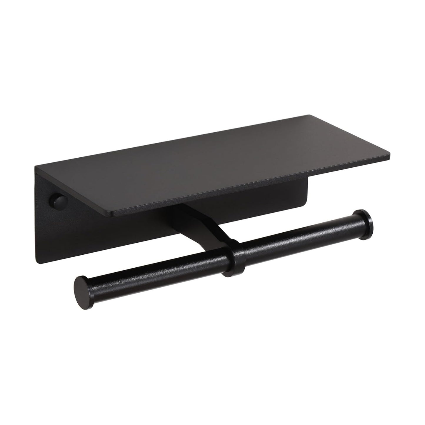 Toilet Paper Holder - Double Rolls Toilet Tissue Holder with Phone Shelf for Bathroom - TP Roll Holder with Wipes