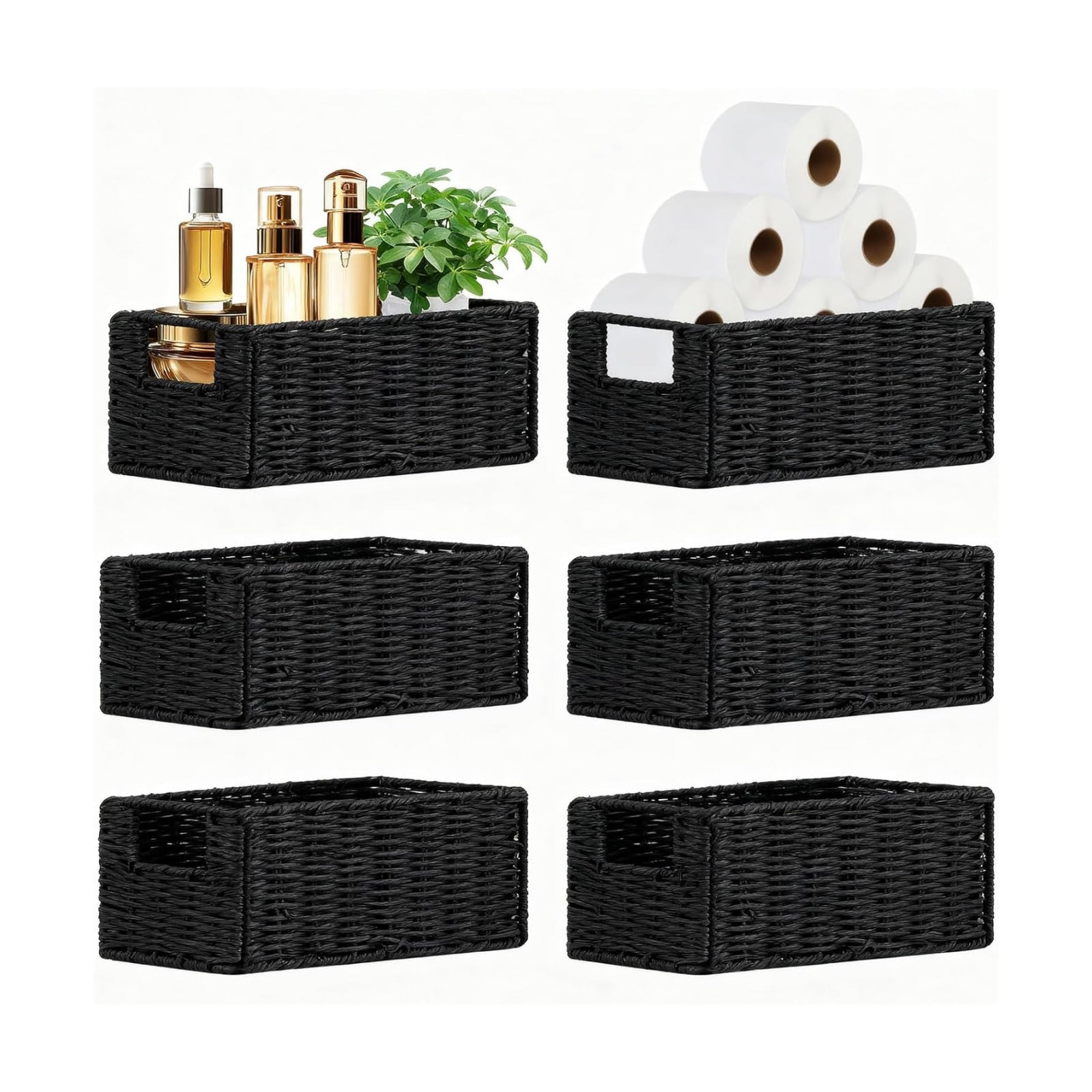 Small Wicker Baskets / Black