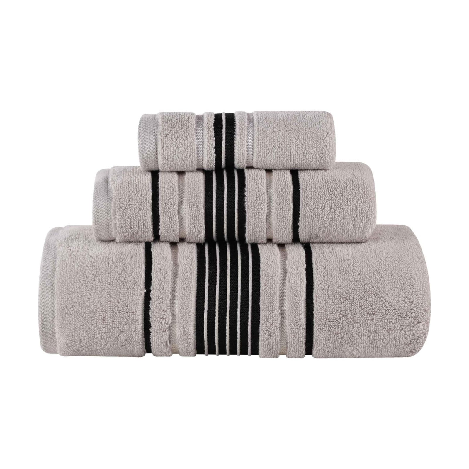 SUPERIOR Cotton 3 Piece Towel Set, Includes 1 Bath, 1 Hand, 1 Washcloth/Face Towel, Quick Dry, Home Essentials, Shower