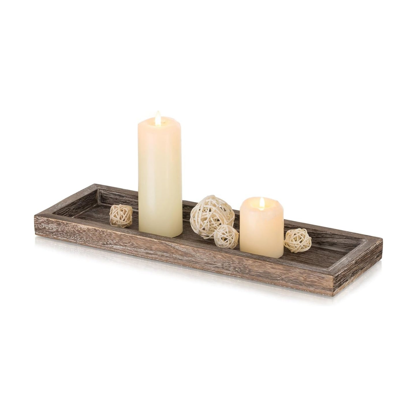 Farmhouse Small Trays / Brown / 15 Inch