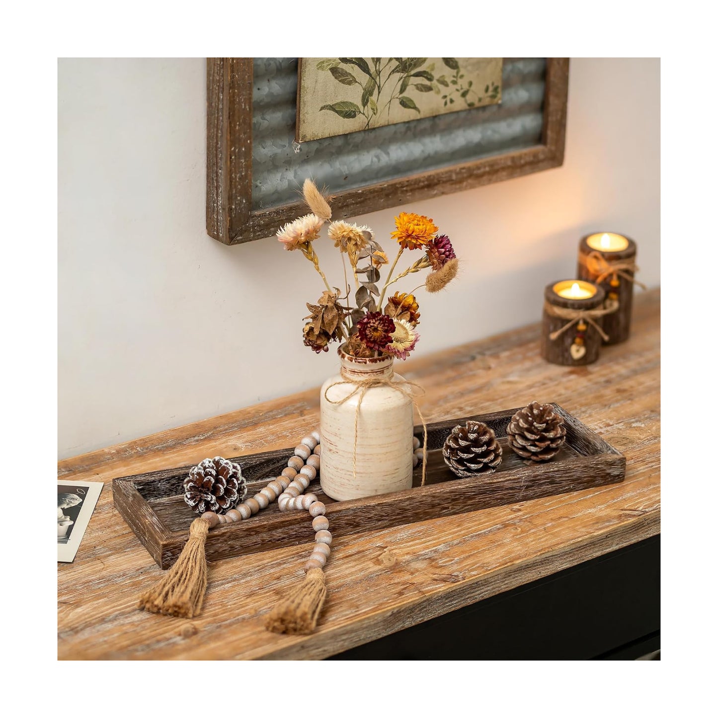Farmhouse Small Trays / Brown / 17 Inch