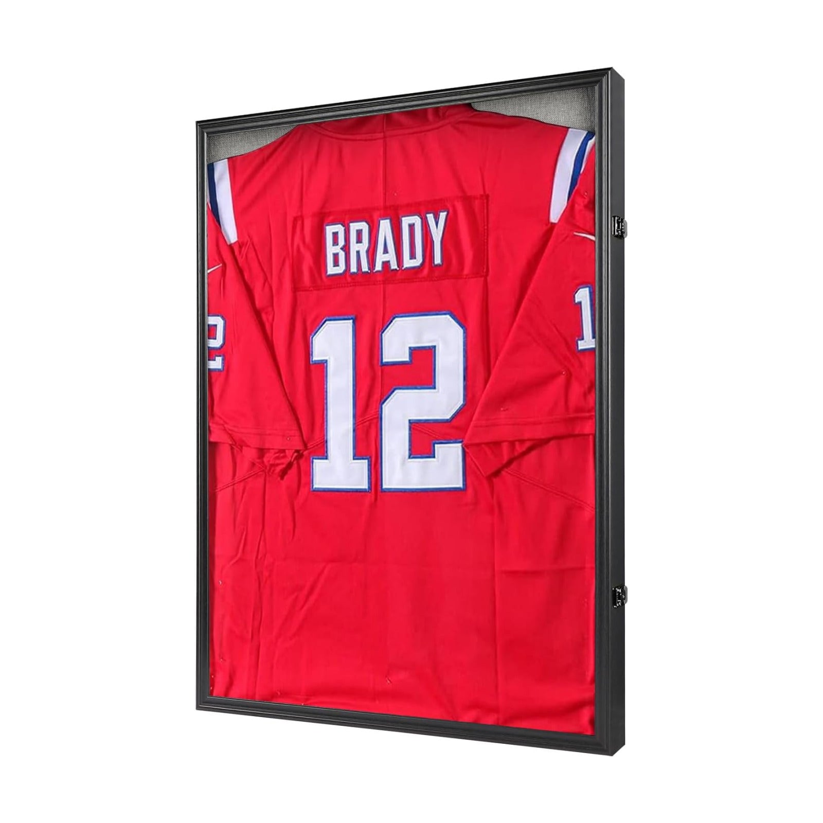 Grintus Jersey Frame Display Case, Large Linen Black Jersey Shadow Box,1P | Wall Mount, Large Jersey Shadow Box, Black