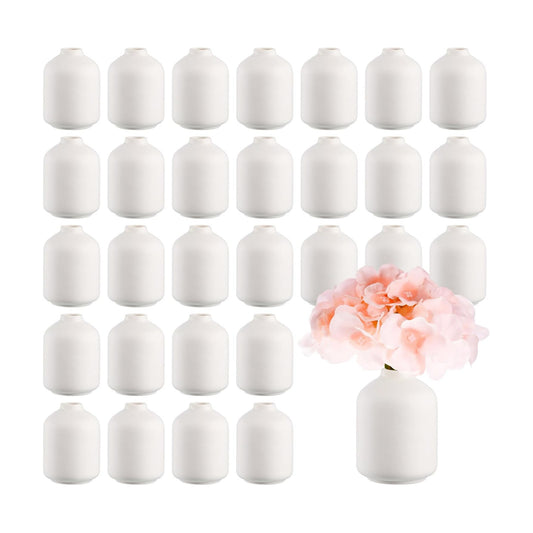 Ceramic Bud Vases Bulk Valentine's Day Decoration Boho / 3.9"*2.76 / Stylish / White / Set of 30