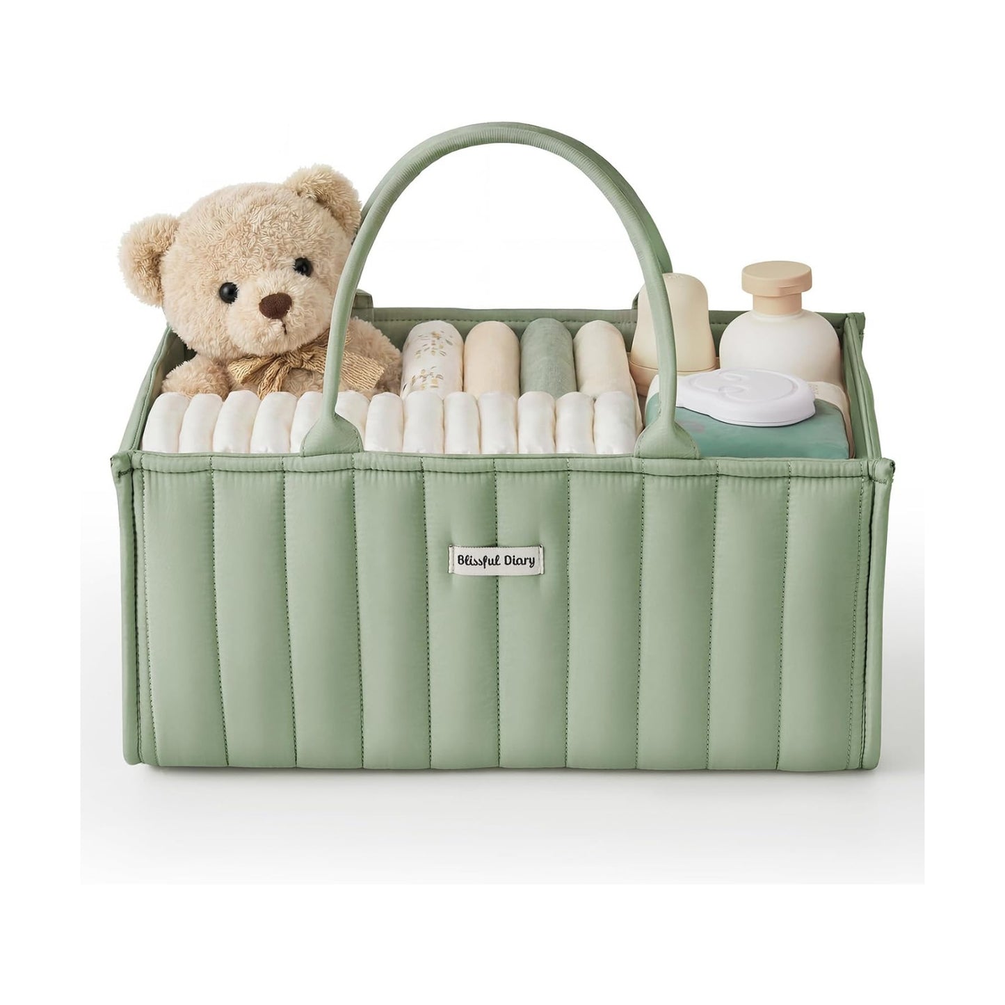 Baby Diaper Caddy Organizer / Sage Green