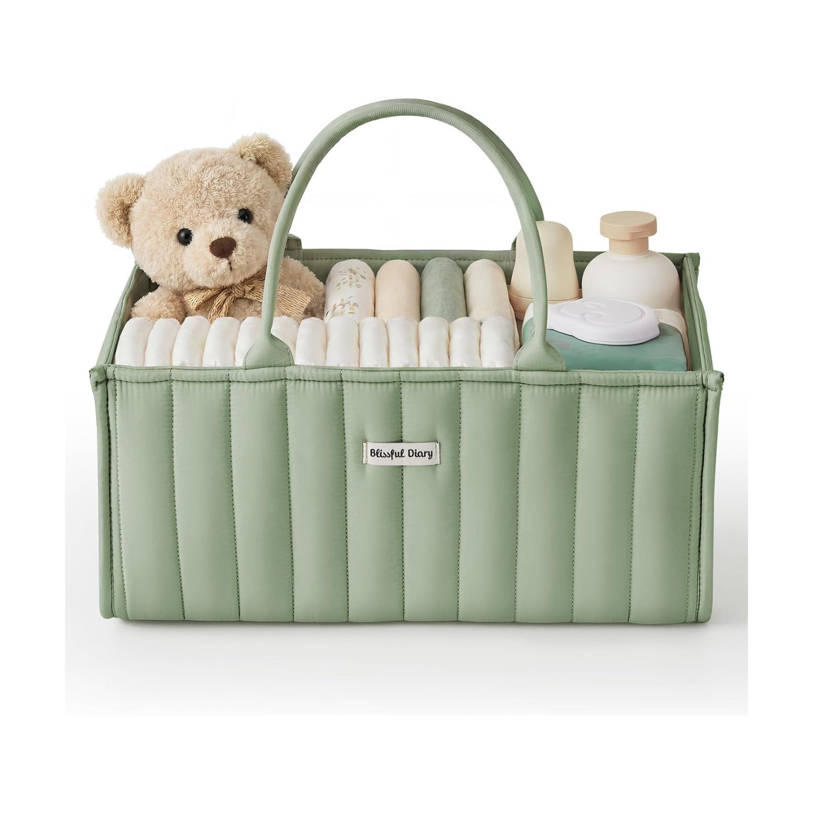 Baby Diaper Caddy Organizer / Sage Green