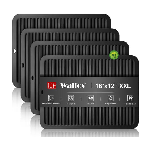 Walfos XXL Silicone Trivet 16x12 Inch, Trivets for Hot Pots and Pans, Heat Resistant Pot Holders Hot Pads for Kitchen