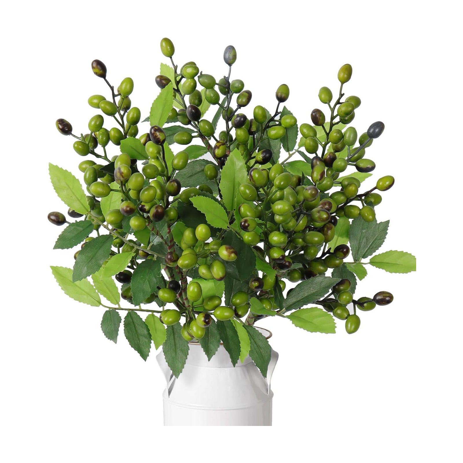 Faux Olive Branches for Vase / Green / Set of 5