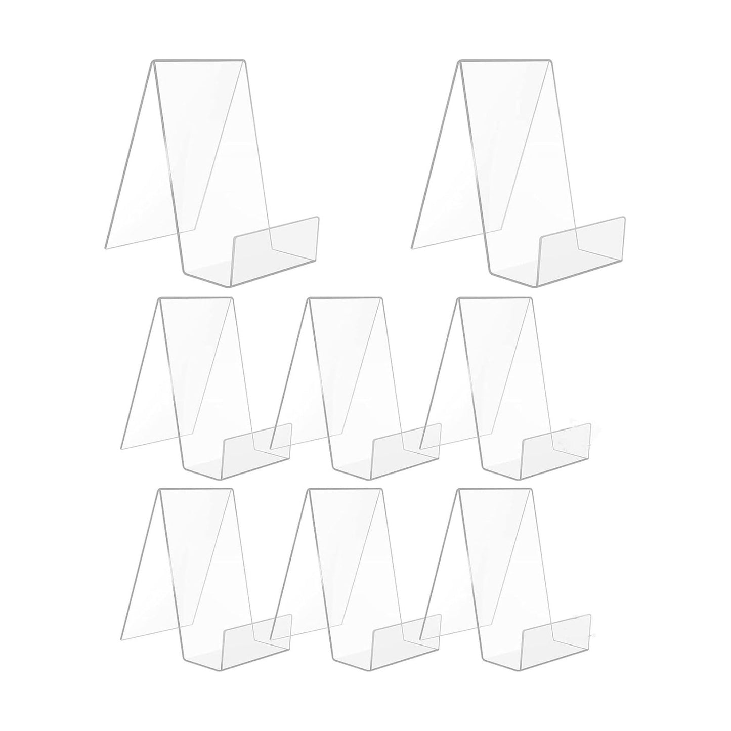 Acrylic Book Display Stand Easel / Clear / Set of 8