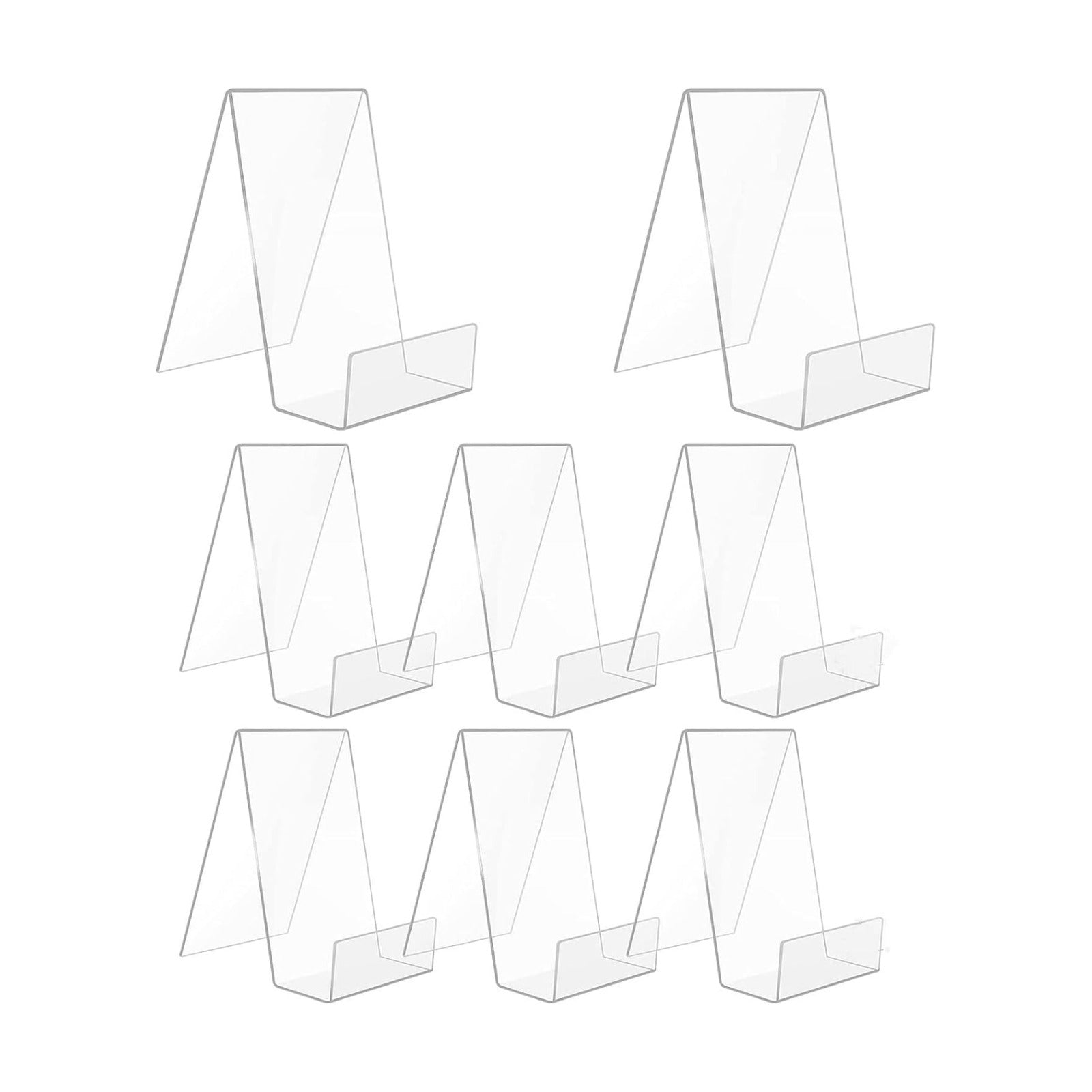 Acrylic Book Display Stand Easel / Clear / Set of 8