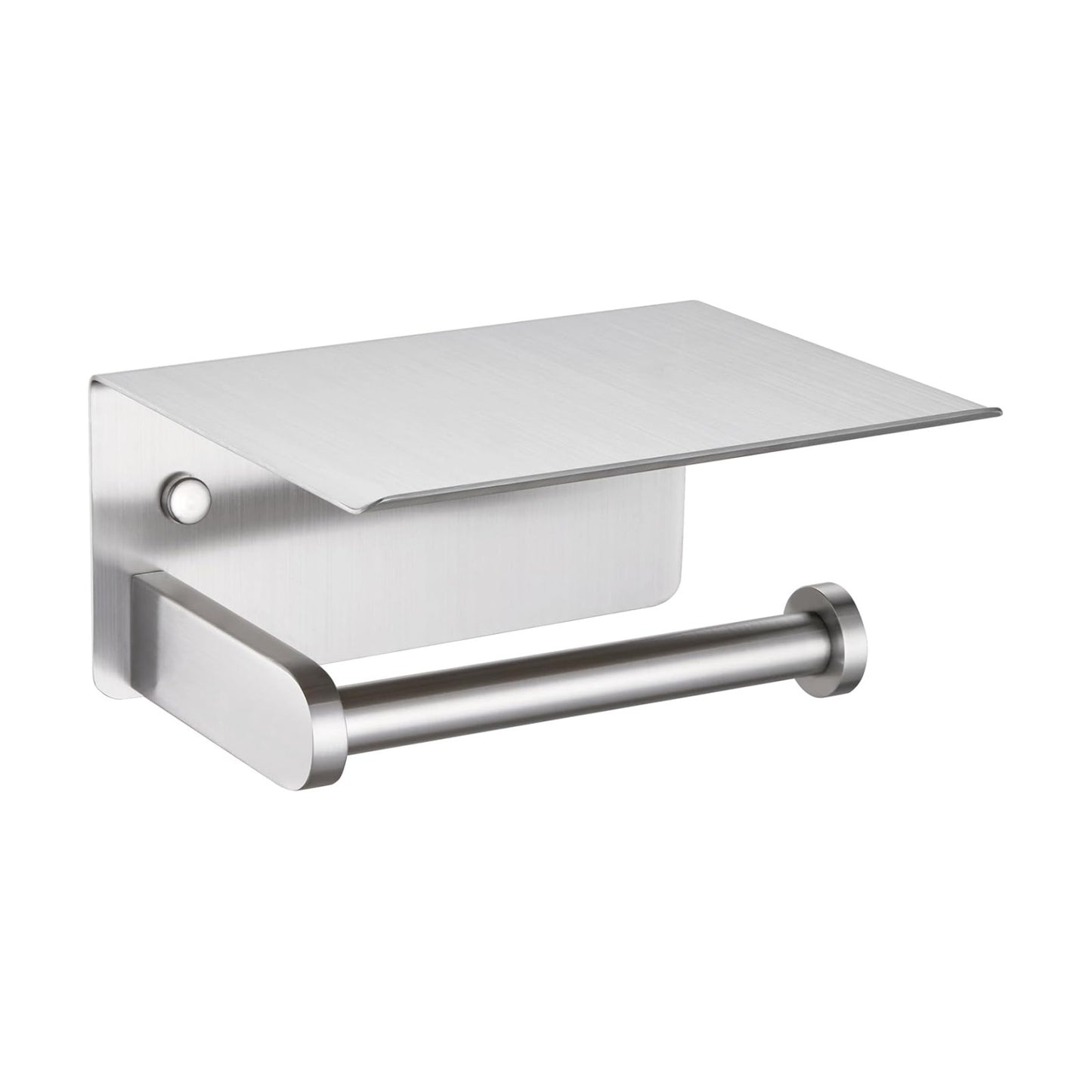 APLusee Toiler Paper Holder with Phone Shelf, Brushed Nickel, Wall Mounted | 304 Stainless Steel, Rust-resistant Tissue