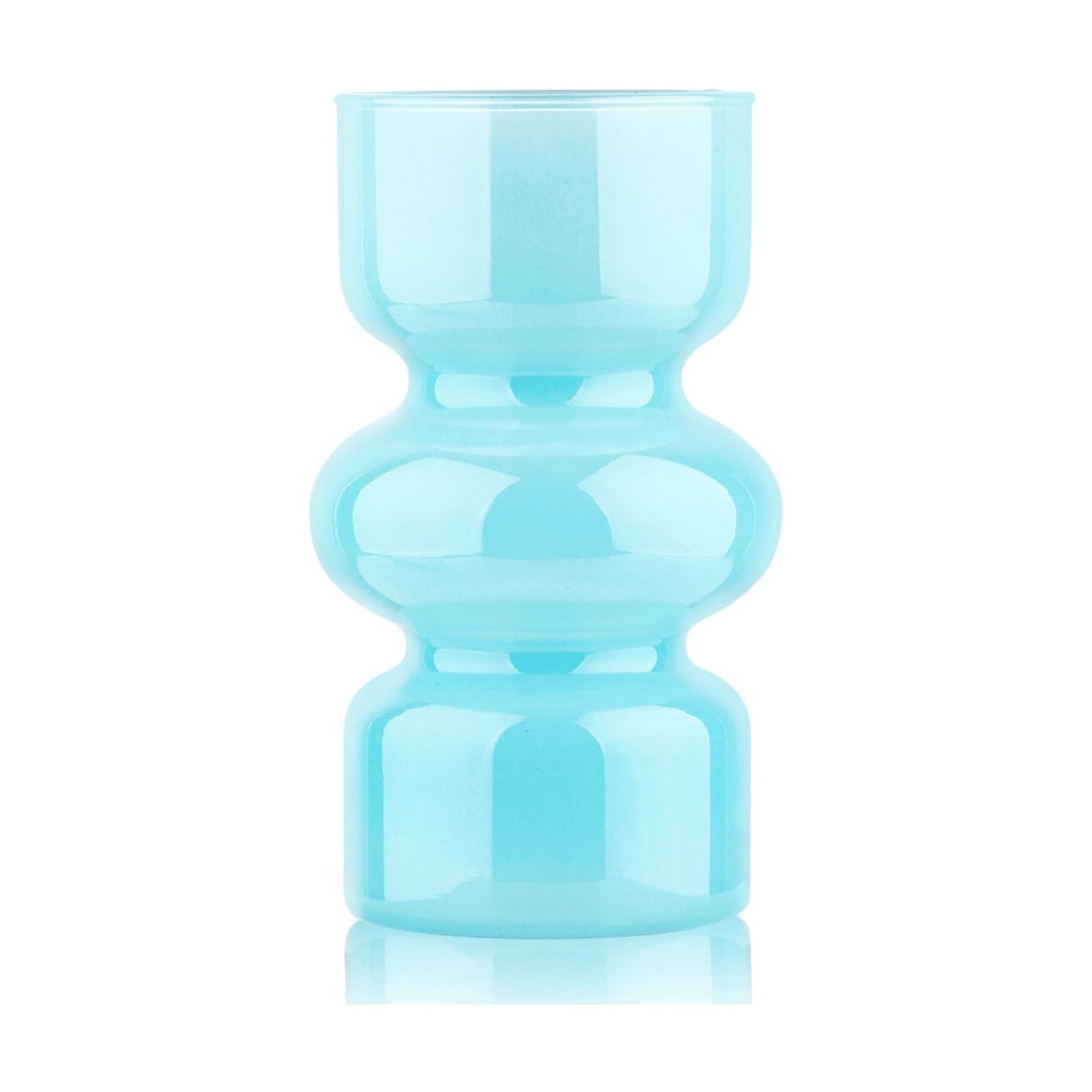 Glass Hydroponic Vase / Blue / 7 Inch