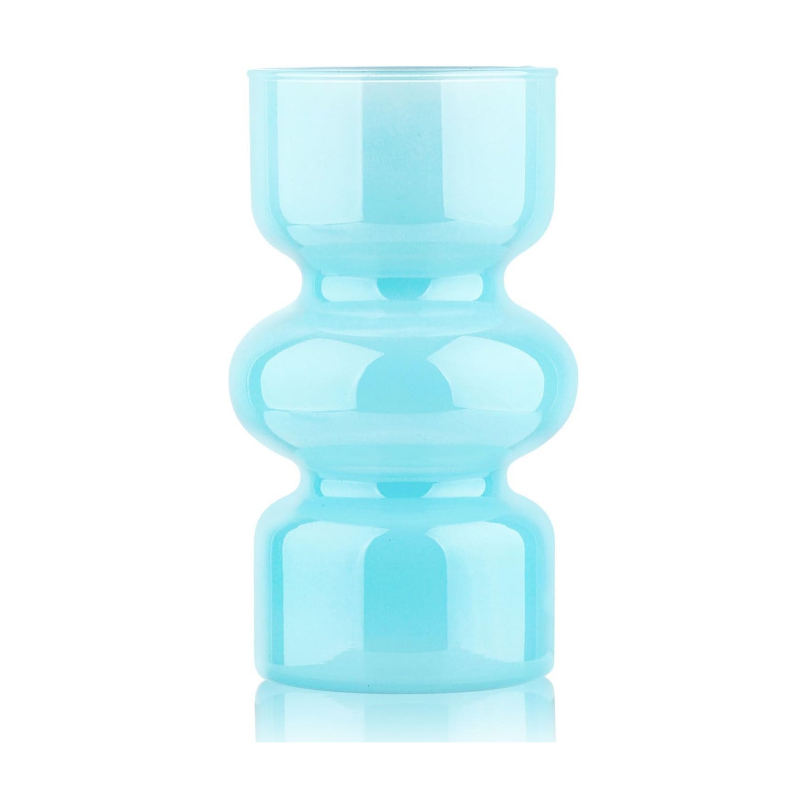 Glass Hydroponic Vase / Blue / 7 Inch