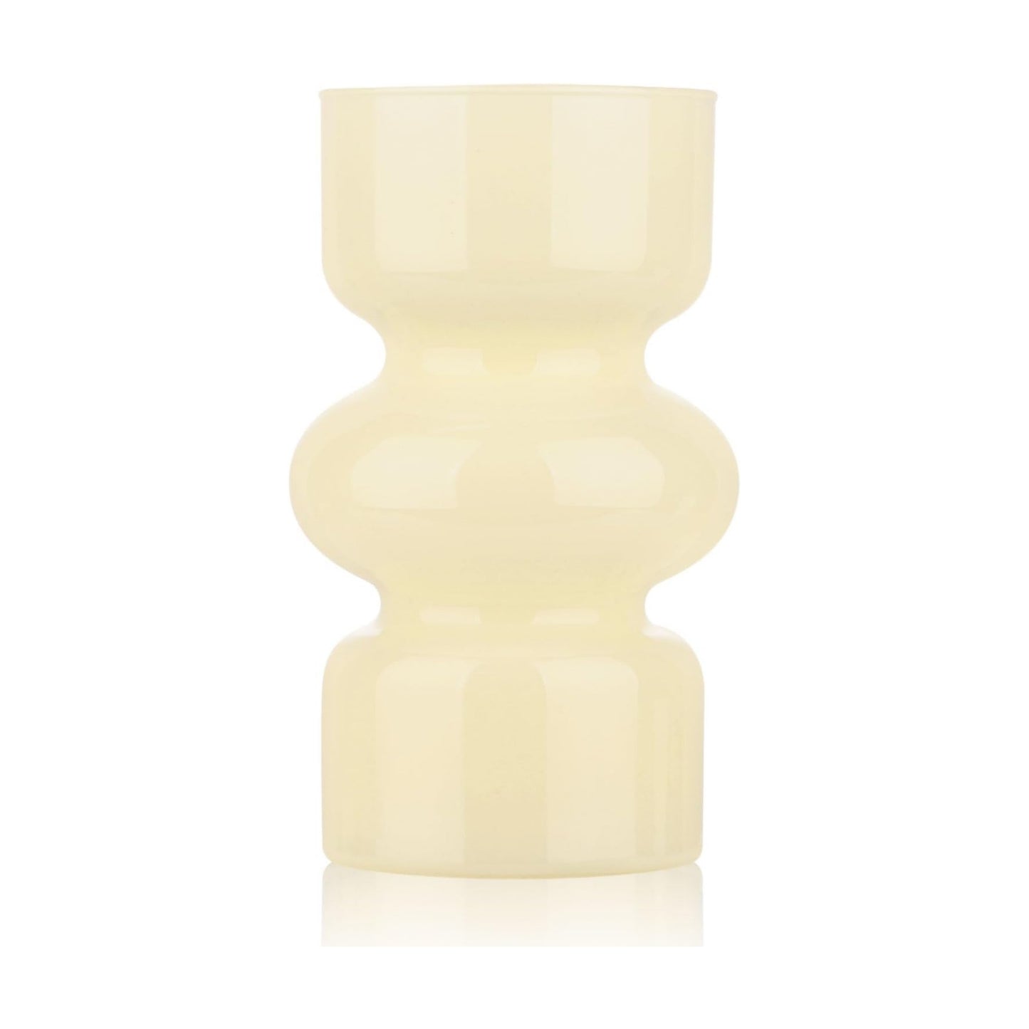 Glass Hydroponic Vase / Milky White / 7 Inch