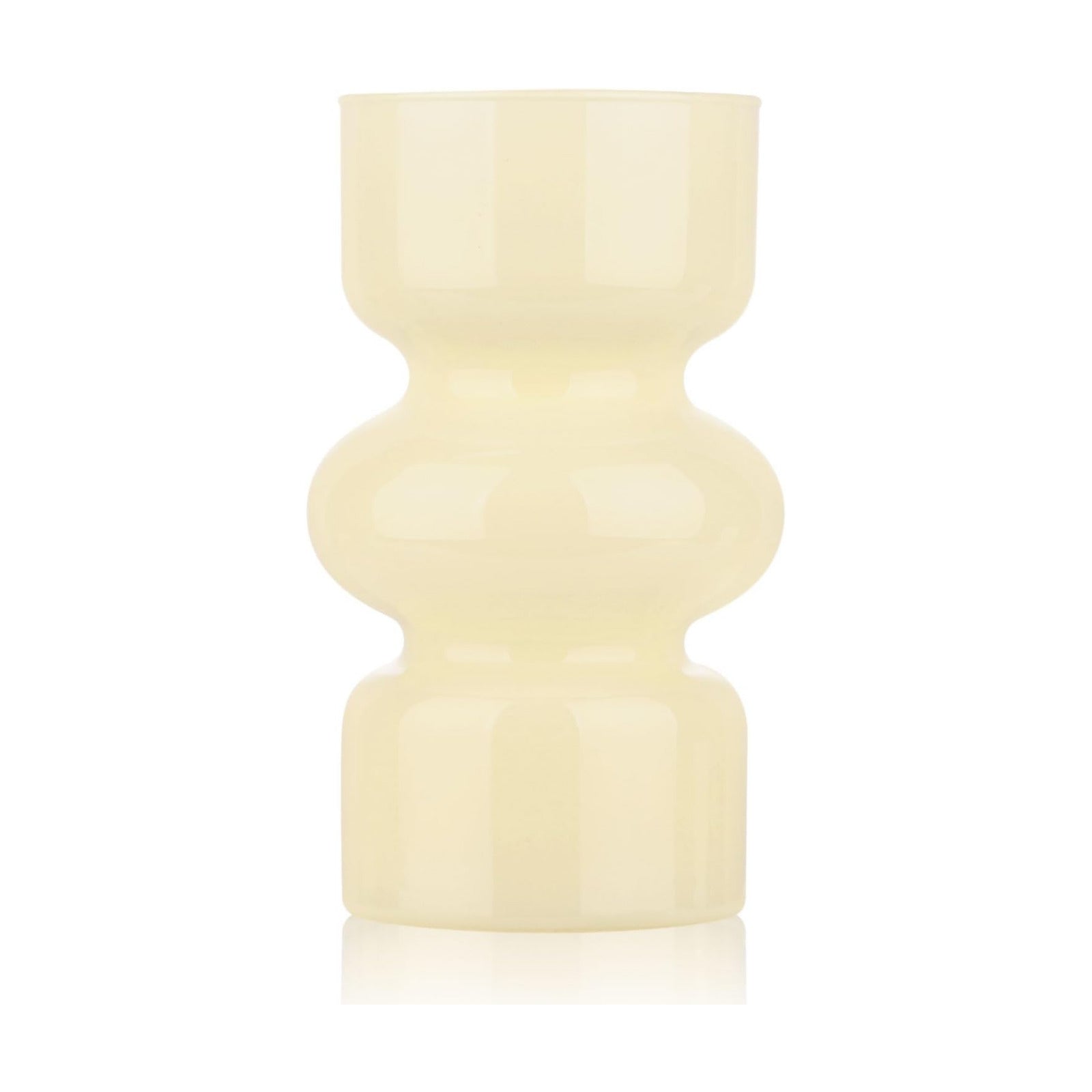 Glass Hydroponic Vase / Milky White / 7 Inch
