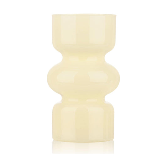 Glass Hydroponic Vase / Milky White / 7 Inch