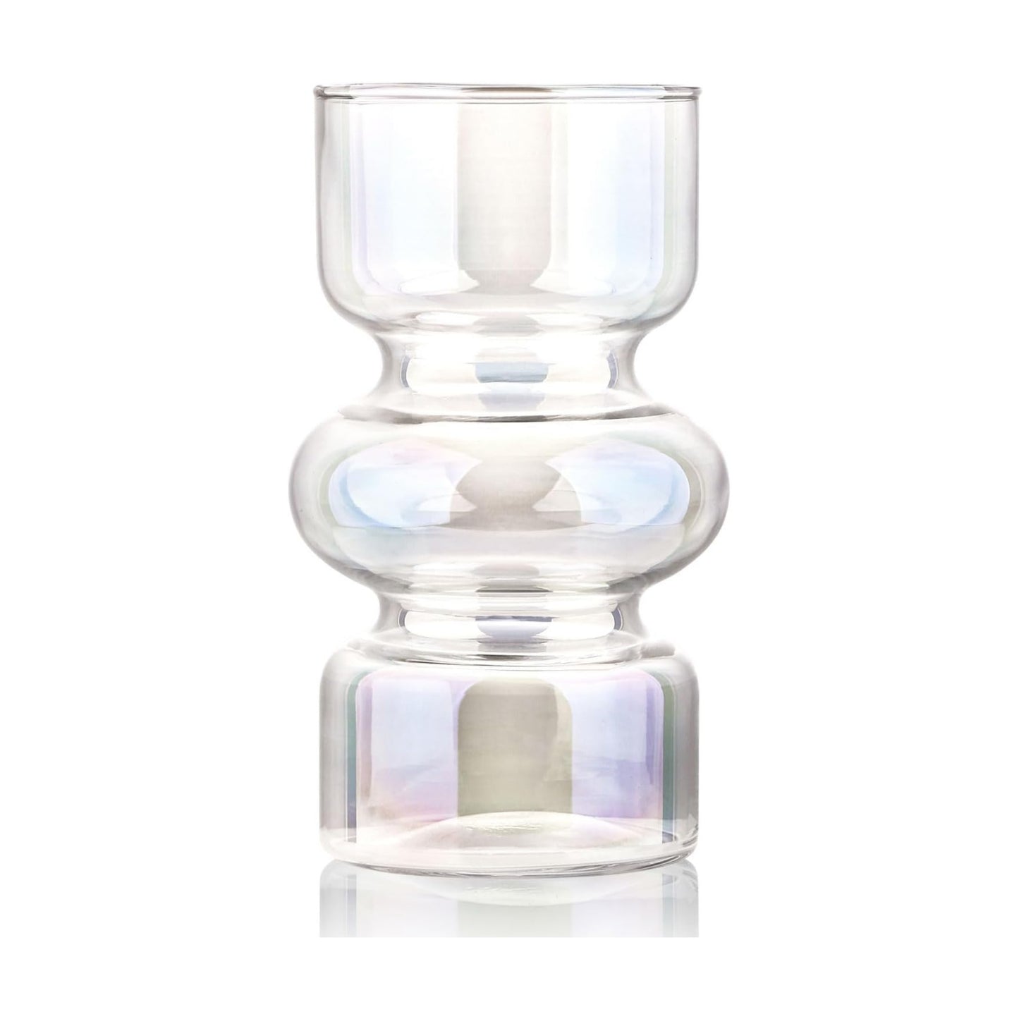 Glass Hydroponic Vase / Rainbow / 7 Inch