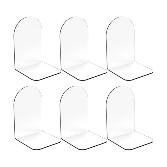 Acrylic Bookends / Book / 3.93 x 4.72 x 7.08 / Th:3mm/0.12 / Clear / Set of 6