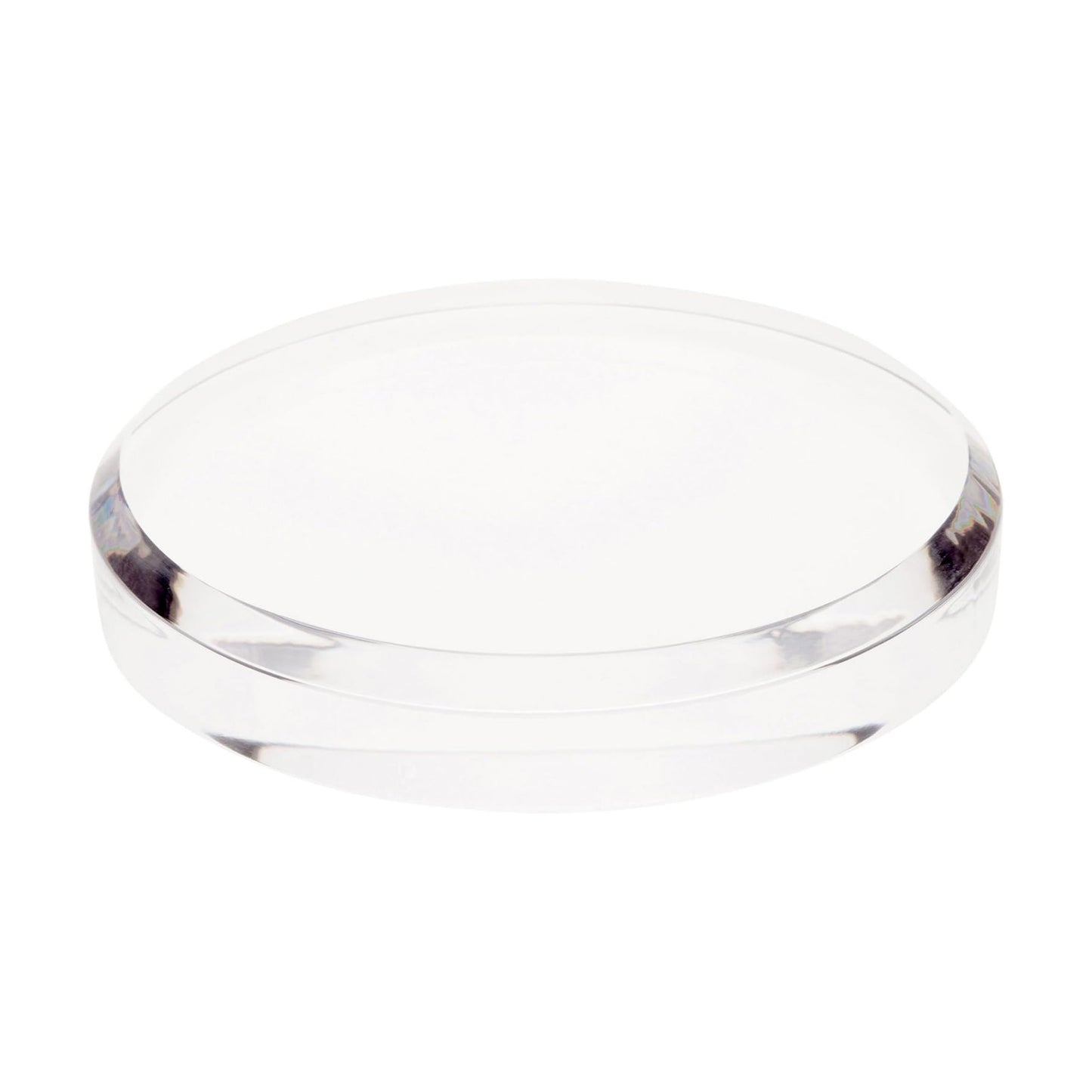 Acrylic Beveled Round Display Base / Clear