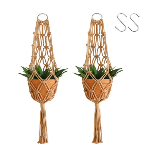Hanging Planter / Brown Plant Hanger / Set of 2