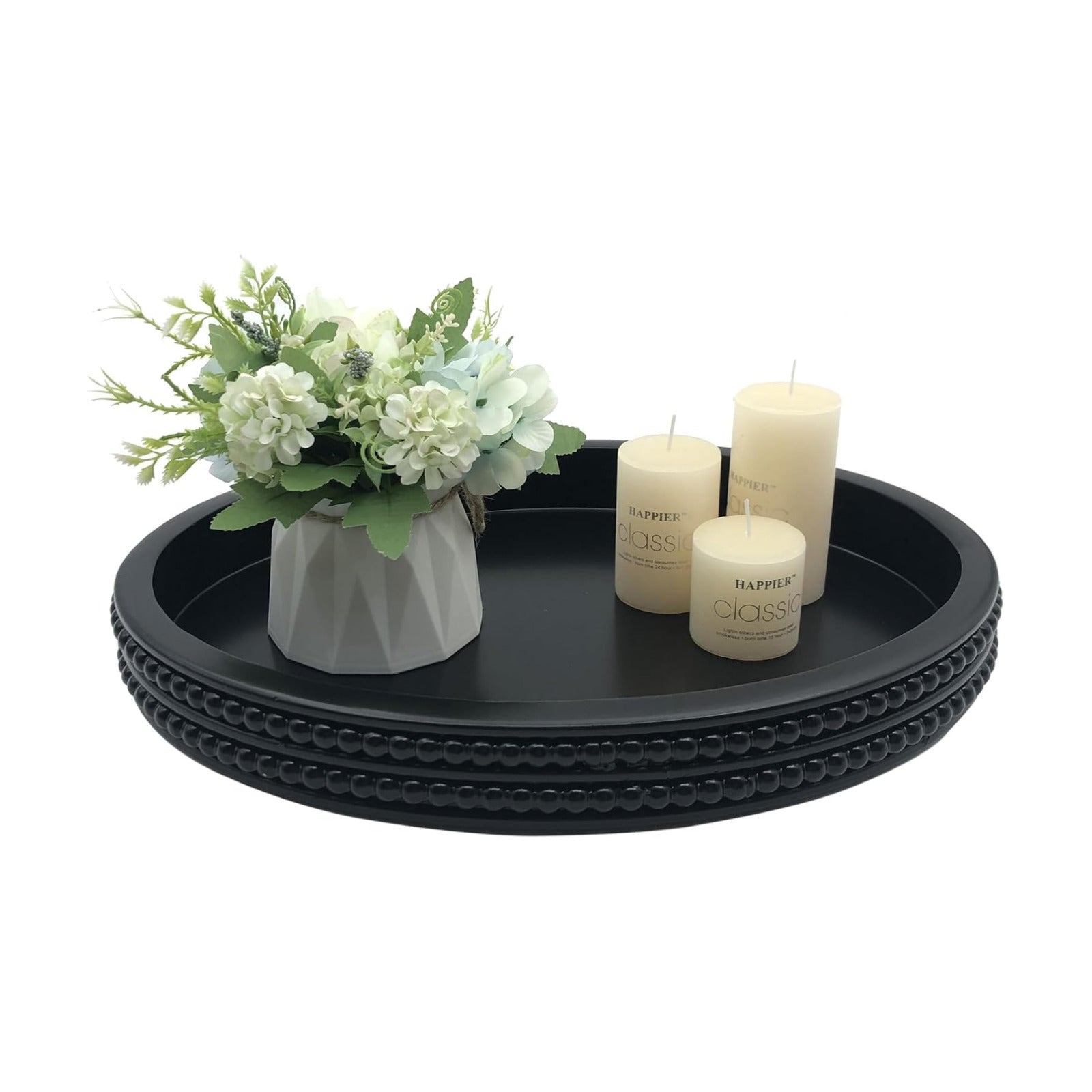 Farmhouse Rustic Serving Tray / Black