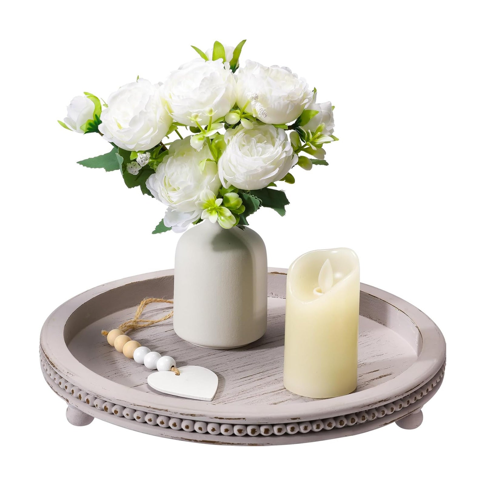 Handmade Wooden Decorative Tray / Gray