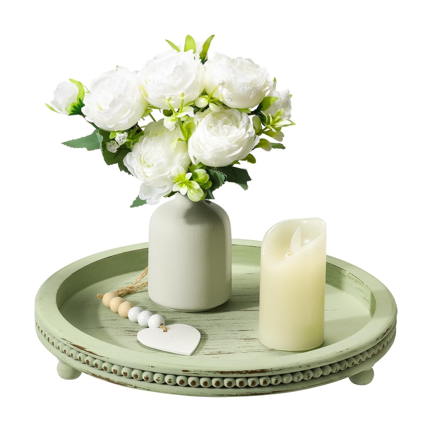Handmade Wooden Decorative Tray / Sage