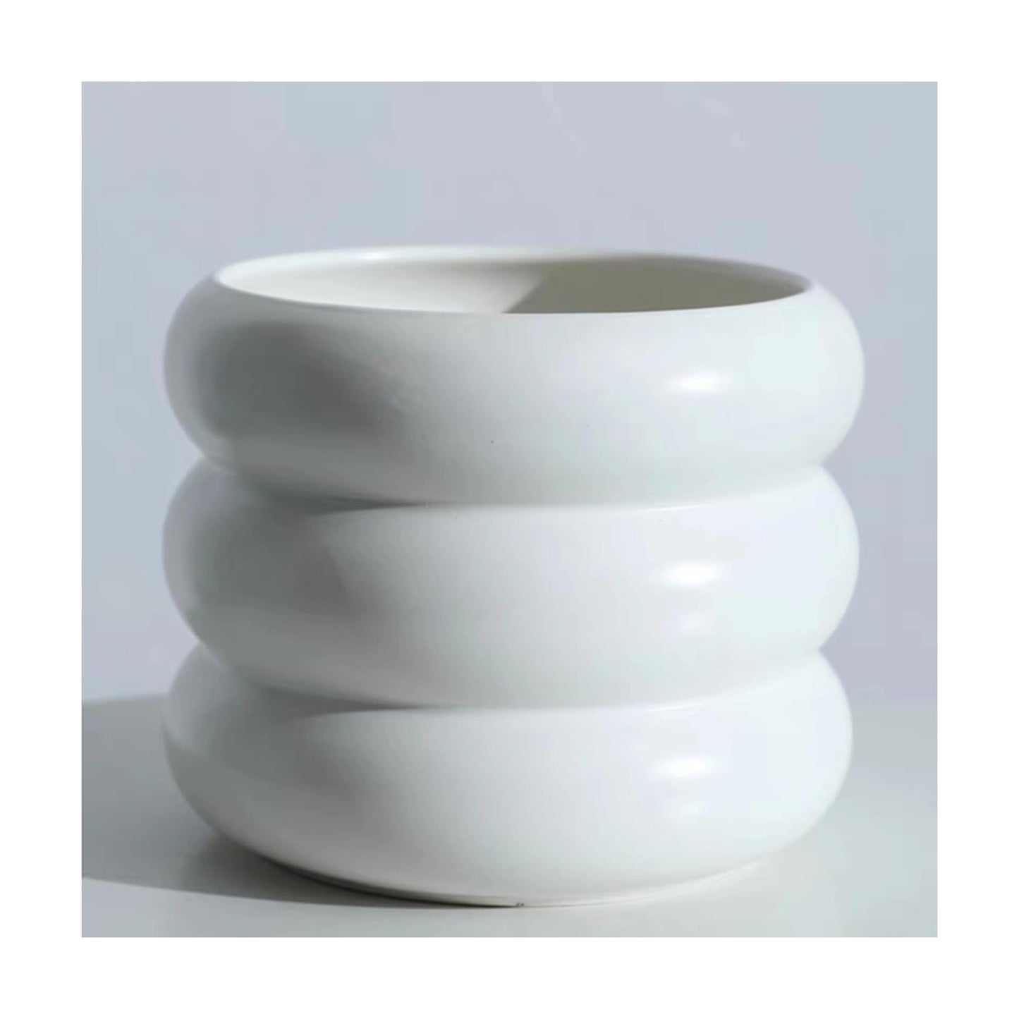 Ceramic Plant Pot Indoor / White / 6.5inch