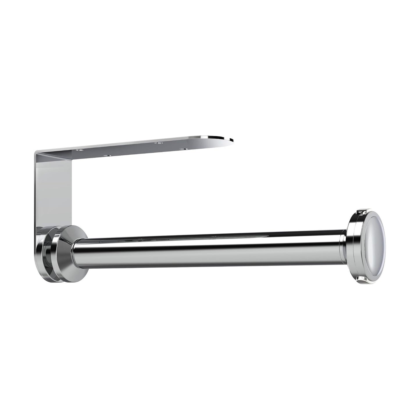 theaoo Paper Towel Holder Under Cabinet, One-Hand Tear, Wall Mount, Silver | Quick Release Knob For Easy Roll Loading.